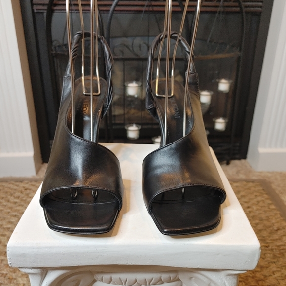 NAPOLEONI Square Toe Sling Back Sandal, BLACK 10.5 - Picture 7 of 14